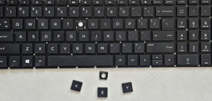 Individual Laptop Keyboard Keycap Key + Hinge Clip Replacement for HP Pavilion 15-BA Series