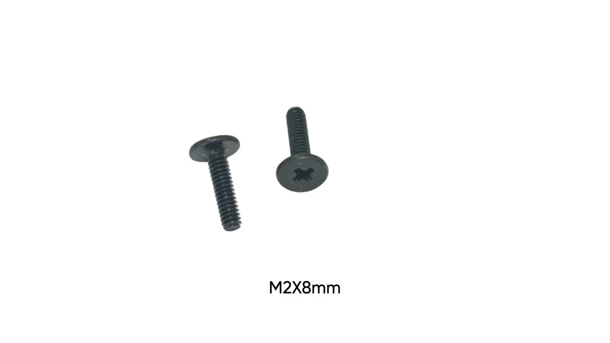 M2 x 8mm Phillips Flat Head Screw for FPV Drone Build & Repair - Pack of 100 Black