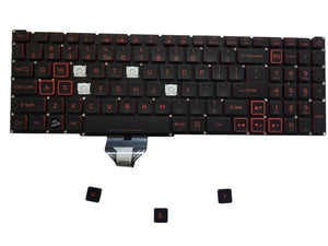 Individual Laptop Keyboard Keycap Key + Hinge Clip Replacement for Acer Nitro 5 AN515-56, AN515-57, AN515-58, AN517-54