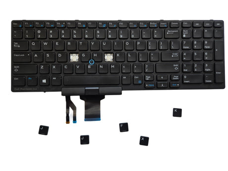 Individual Laptop Keyboard Keycap Key Replacement for Dell Latitude E5550, E5570 and Precision 7520