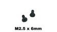 M2.5 x 6mm Screws for JFA Snackbox Micro Fight Stick 10-Pack Black Phillips