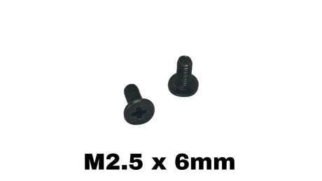 M2.5 x 6mm Screws for JFA Snackbox Micro Fight Stick 10-Pack Black Phillips