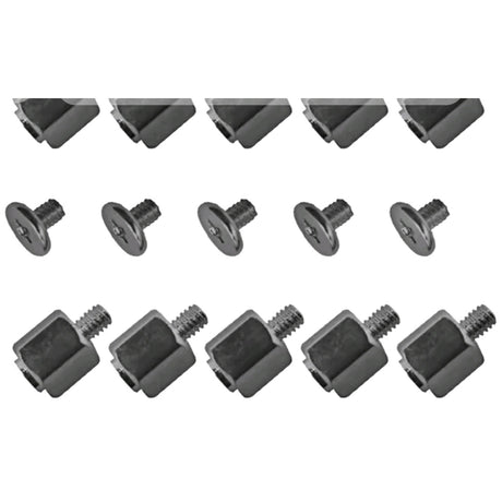 M.2 SSD Standoff Screw Mounting Kit - 10 Sets - Black Hex Nut Set for Motherboards