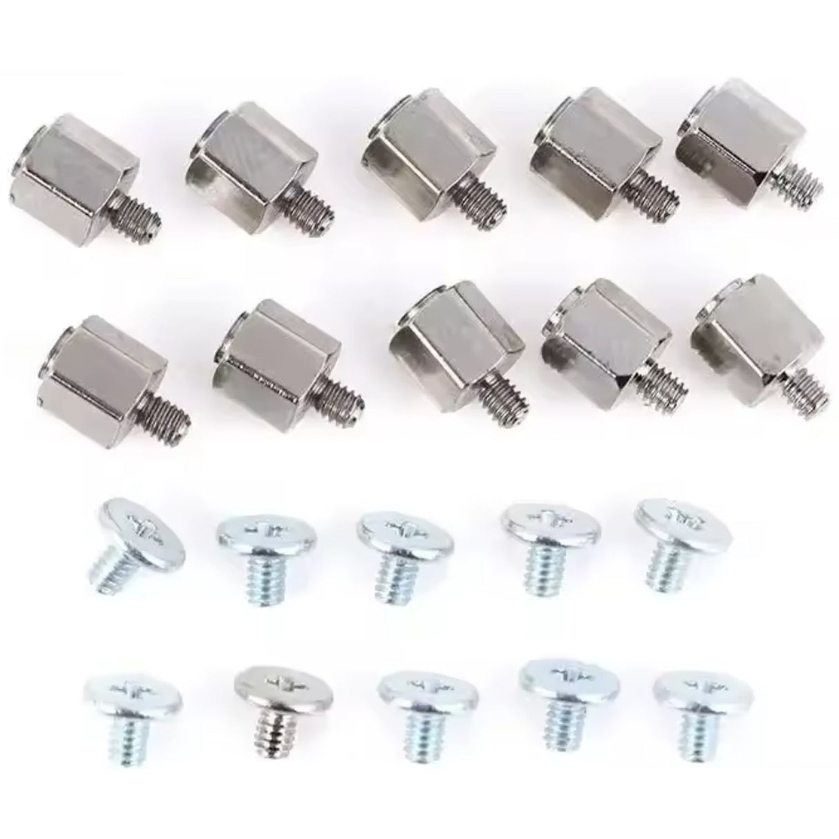 M.2 SSD standoff mounting kit silver 10 sets