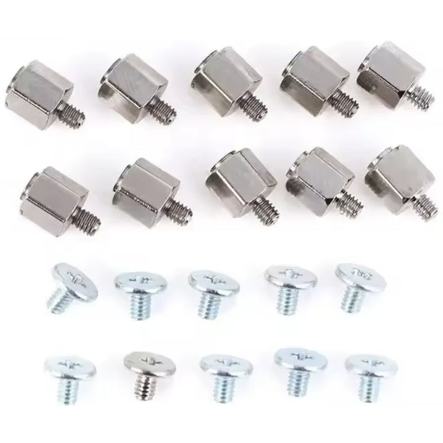 M.2 SSD standoff mounting kit silver 10 sets