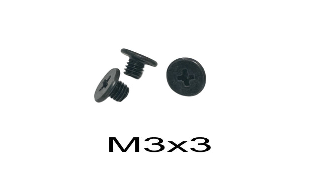 M3 x 3mm Phillips Flat Head Screw for Eufy HomeBase 3 S380 SSD Install - Single Replacement Black
