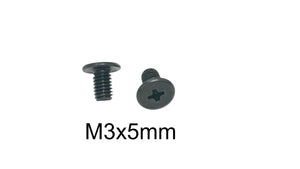 M3 x 5mm Phillips Flat Head Screw for Electronics & Project Box Repair - Pack of 50 Black