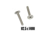 M2.5 x 14mm Phillips Flat Head Screw for Turntable Cartridge Headshell Mount - Pack of 50 Black