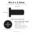 M1.4 x 3.5mm Black Wafer Head Headphone Housing Screws for Sennheiser MOMENTUM On-Ear, M2 OEBT, OEG & OEi – 20-Pack Replacement