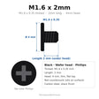 M1.6 x 2mm Black Wafer Head Touchpad Bracket Screws for Dell Inspiron 14 5401 5405 5410, 15 5593 7500 7501 7590 – 10-Pack Replacement