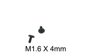 M1.6 x 4mm Phillips Flat Head Screw for Laptop LCD Shell/Hinge Repair - Single Replacement Black