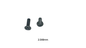 M2.5 x 8mm Phillips Flat Head Screw for Raspberry Pi 5 PoE/NVMe HAT Install - Single Replacement Black