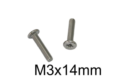 M3 x 14mm Phillips Flat Head Screw for Camera Cage & Battery Slide Mount - Pack of 50 Black
