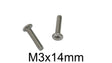 M3 x 14mm Phillips Flat Head Screw for 3D Printer Extruder Stepper Motor - Single Replacement Black