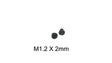 M1.2 Phillips flat head carbon steel machine screws in black finish