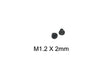 M1.2 x 2mm Phillips Flat Head Screw for Eyeglasses & Sunglasses Hinge Repair - Single Replacement Black