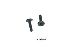 M2 x 8mm Phillips Flat Head Screw for Lenovo ThinkPad X131e Chromebook Repair - Pack of 100 Black