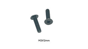 M3 x 12mm Phillips Flat Head Screw for Camera Cage & Battery Slide Mount - Pack of 50 Black