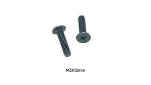 M3 x 12mm Phillips Flat Head Screw for Camera Cage & Battery Slide Mount - Single Replacement Black
