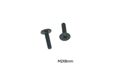 M2 x 8mm Phillips Flat Head Screw for FPV Drone Build & Repair - Pack of 100 Black