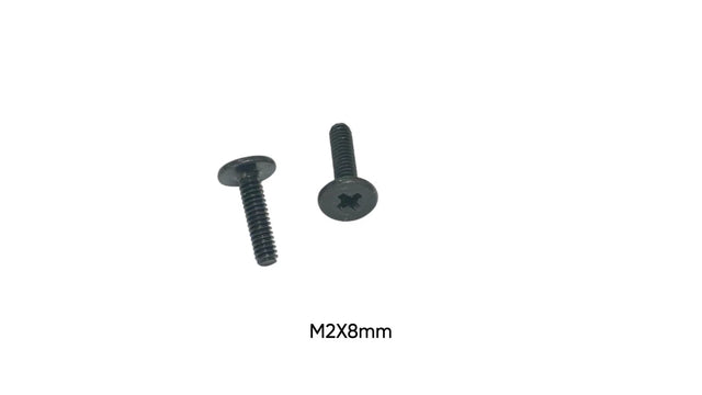 M2 x 8mm Phillips Flat Head Screw for FPV Drone Build & Repair - Pack of 100 Black